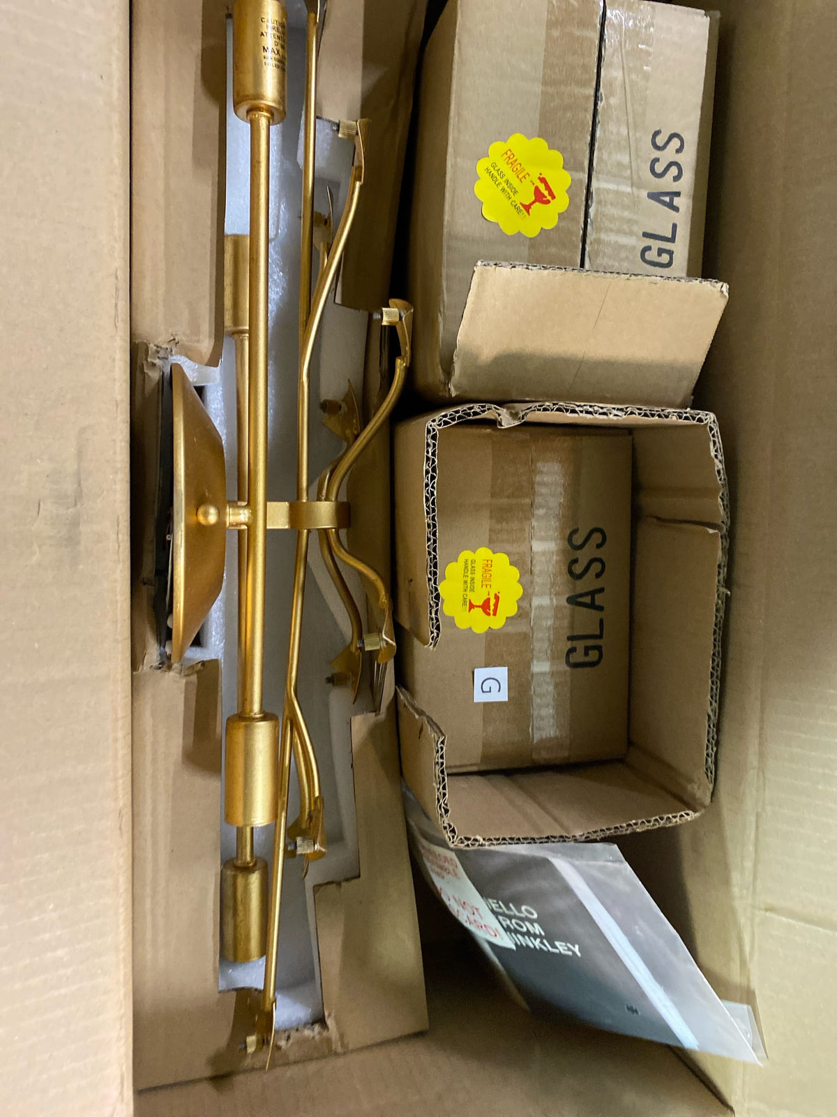 Fredrick Ramond FR47762DA Amira 4 Light 34" Tall Wall Sconce - Distressed Brass