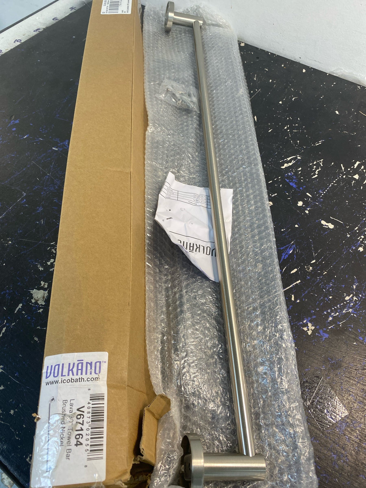 ICO Bath V67164 Lava 30" Towel Bar - Brushed Nickel