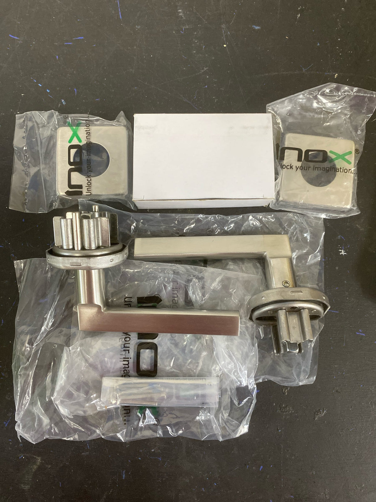 Inox Se243l471 Sunrise Passage Door Lever Set - Stainless Steel