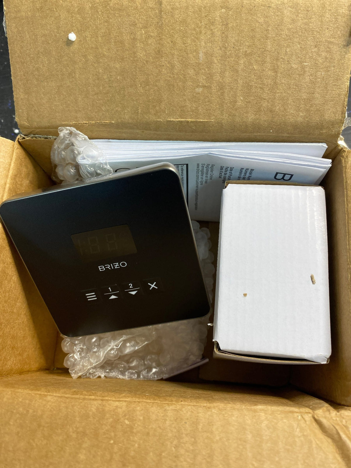Brizo 8CH-250L-SL-L Mystix Square Steam Control Unit and Steam Head - Lumicoat Luxe Steel