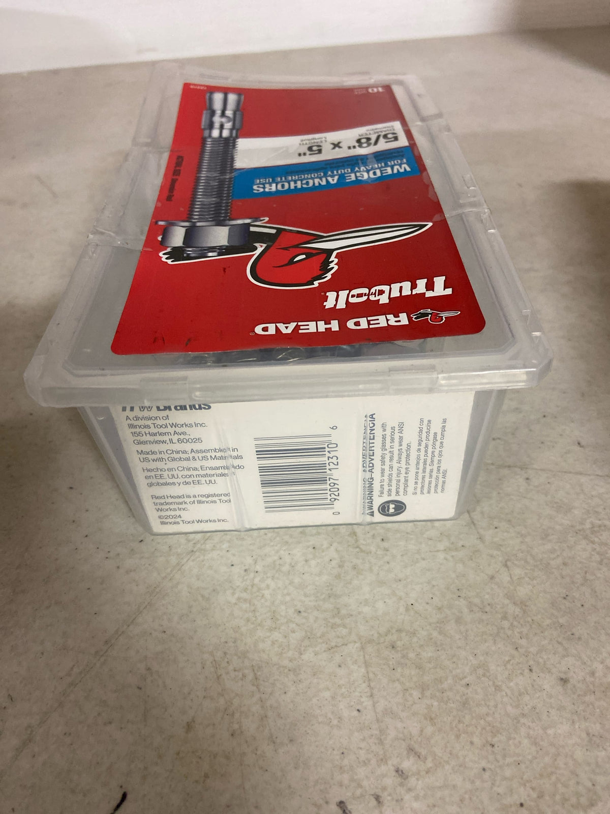 Red Head 12310 Truebolt Wedge Anchor, Steel