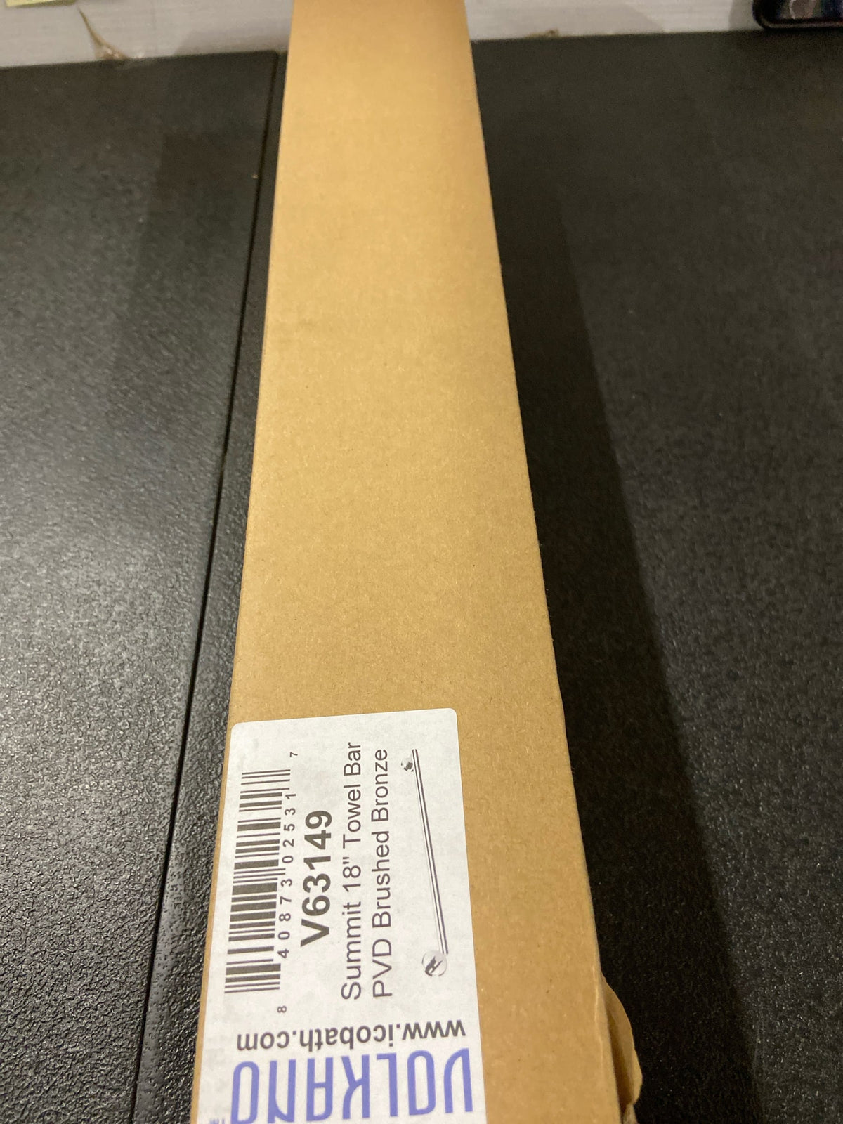 ICO Bath V63149 Volkano Summit 18" Towel Bar - PVD Brushed Bronze