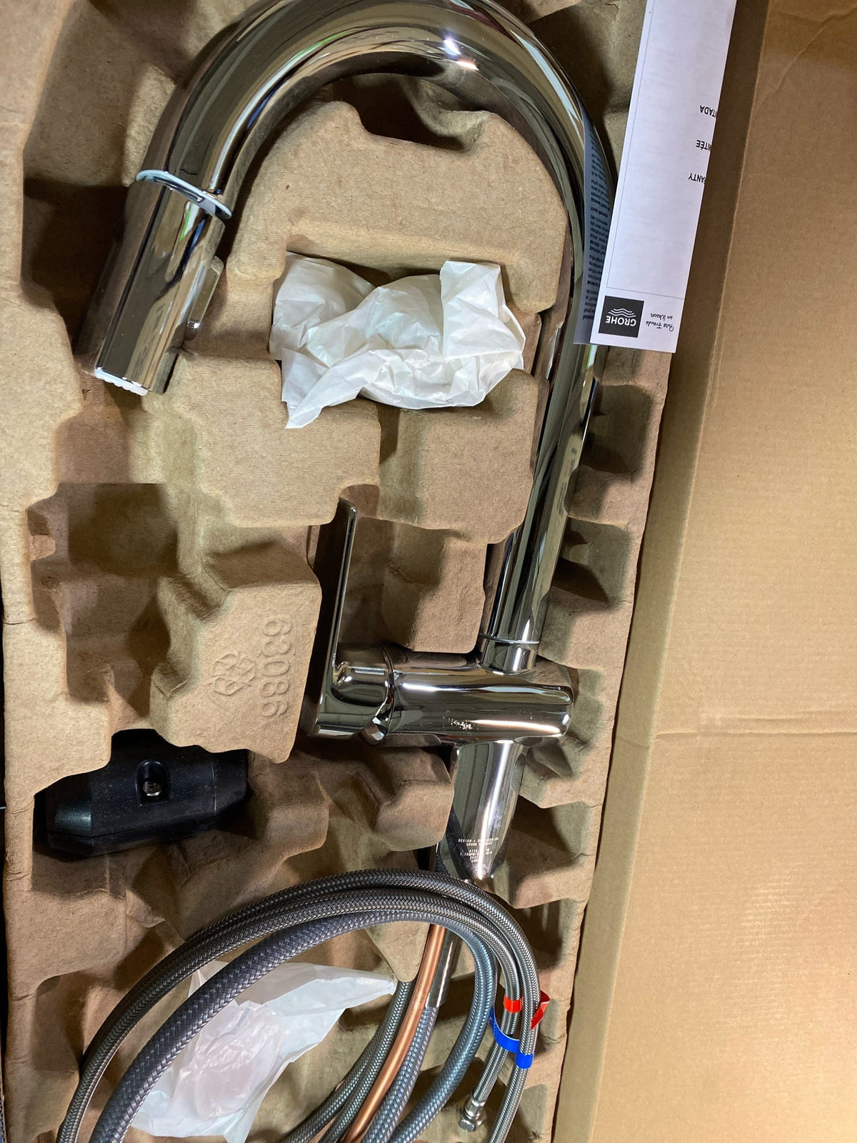 Grohe 30378000 Defined 1.75 GPM Single Hole Pull Down Bar Faucet with SilkMove Technology - Starlight Chrome