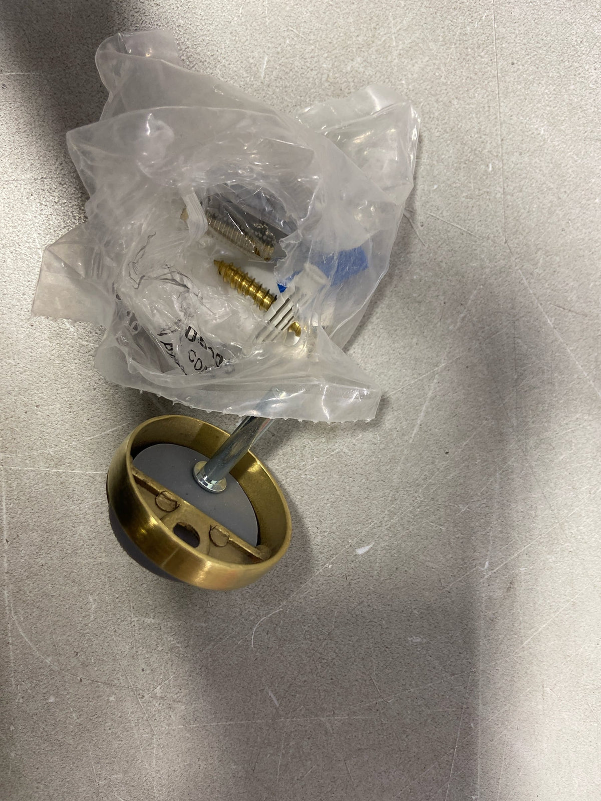 Baldwin 4005044 1-1/4 Inch Floor Mounted Dome Door Stop - Satin Brass