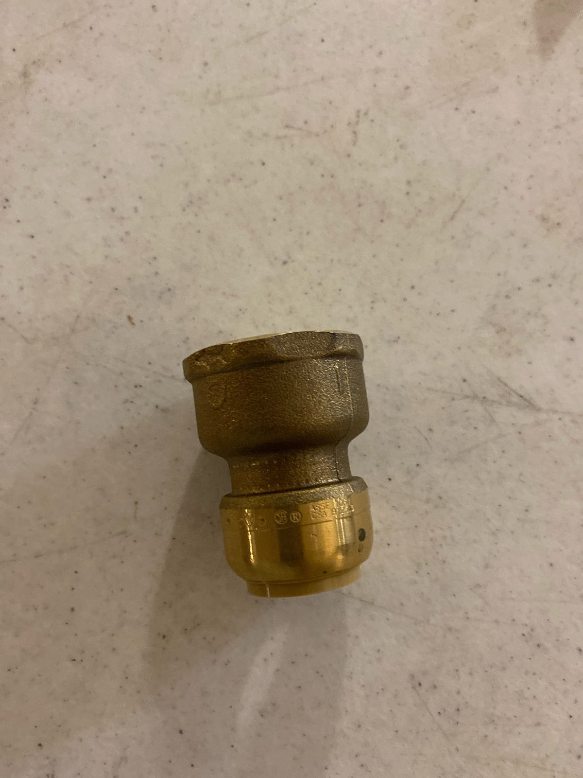 Sharkbite U086LFA 3/4 in. Push-to-Connect x 1 in. FIP Brass Water Softener Connector Adapter Fitting