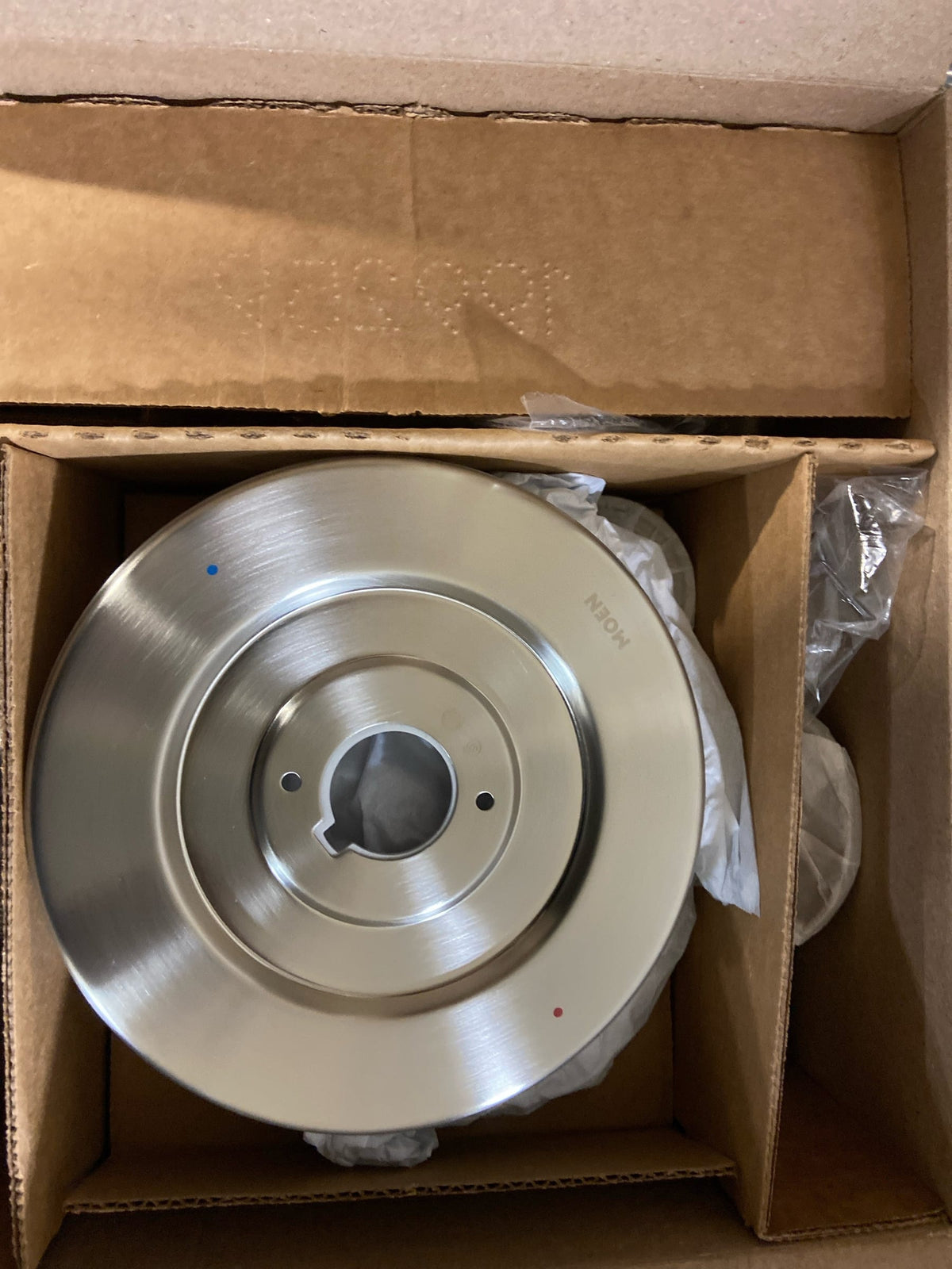 Moen T2263EPBN Cia 1 Handle Wall Mounted Tub and Shower Trim Kit with Spout in Brushed Nickel (Valve Not Included)