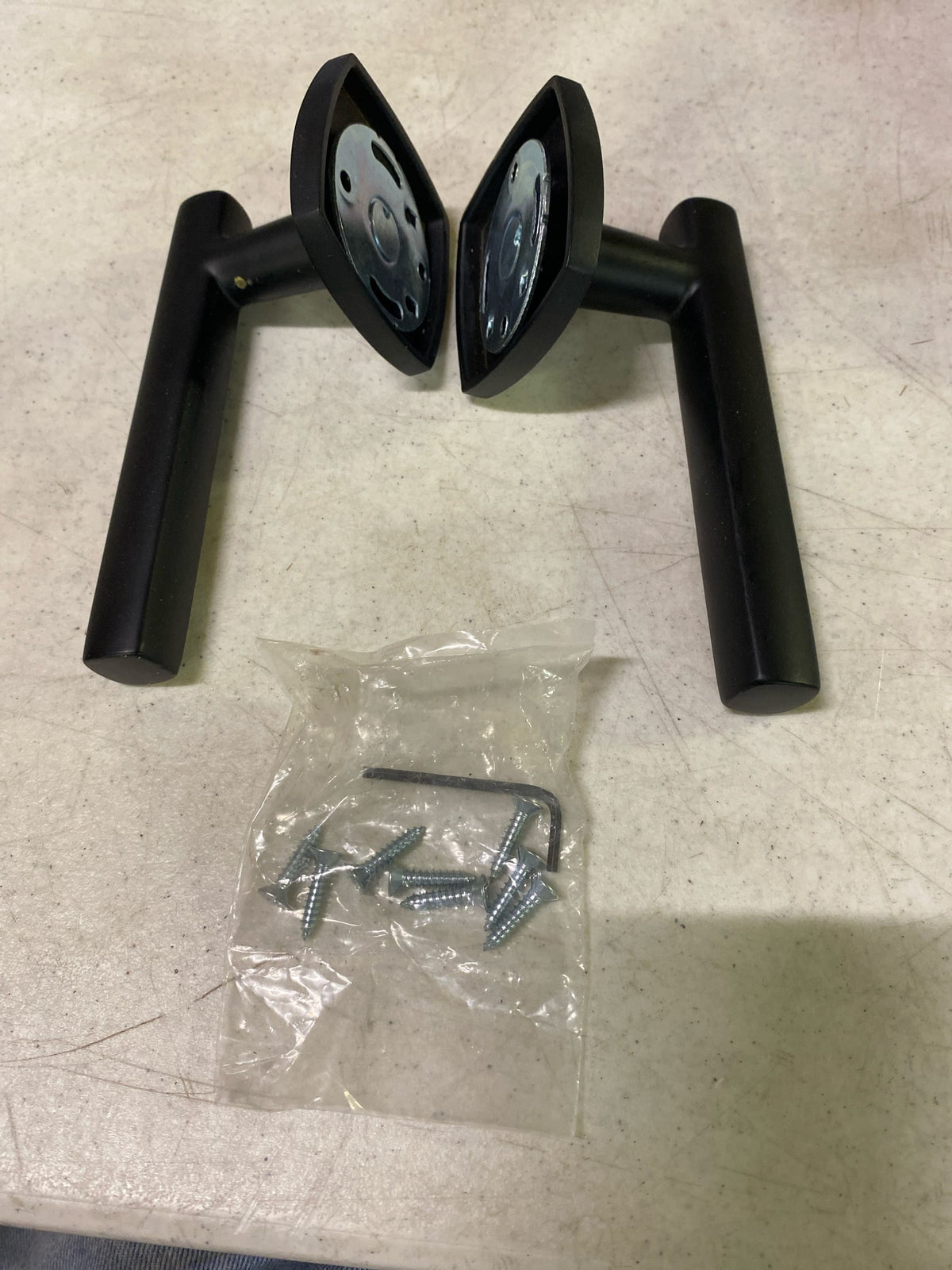 Emtek 5316FRLUS19RH Freestone Passage Lever Set, Flat Black