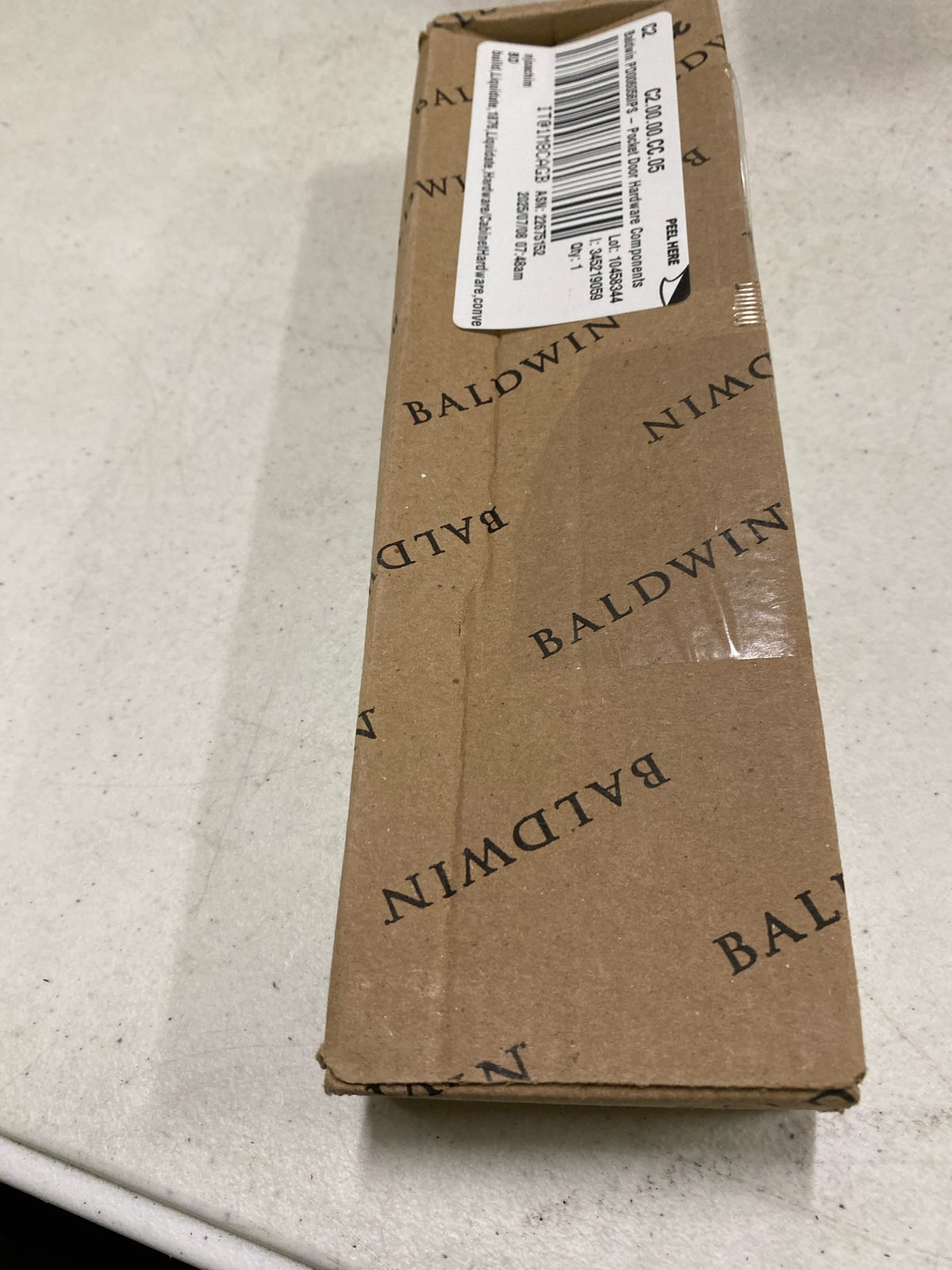 Baldwin PD006056IPS Santa Monica Style Pocket Door Passage Trim Half Pair from the Estate Collection - Satin Nickel