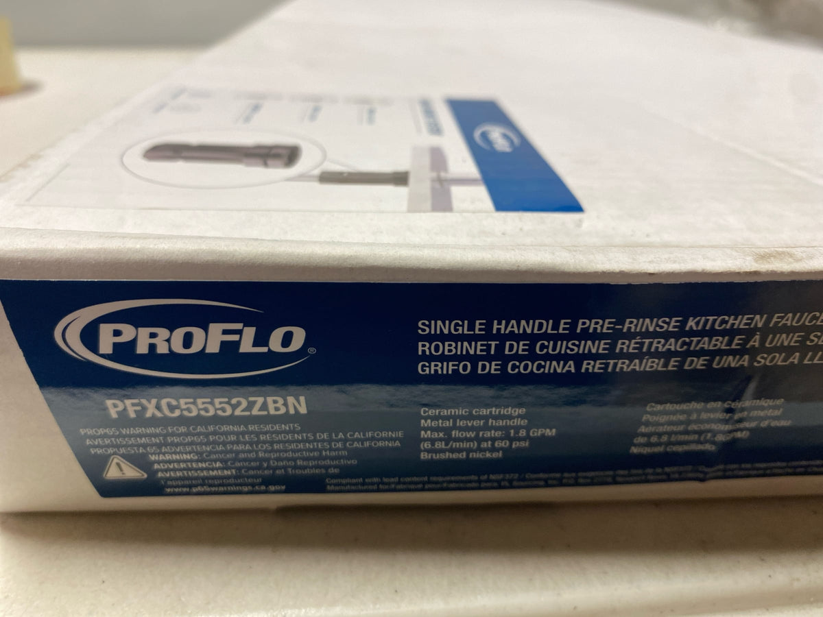 ProFlo PFXC5552 Scovin 1.8 GPM Single Hole Pull Down Kitchen Faucet, Brushed Brass