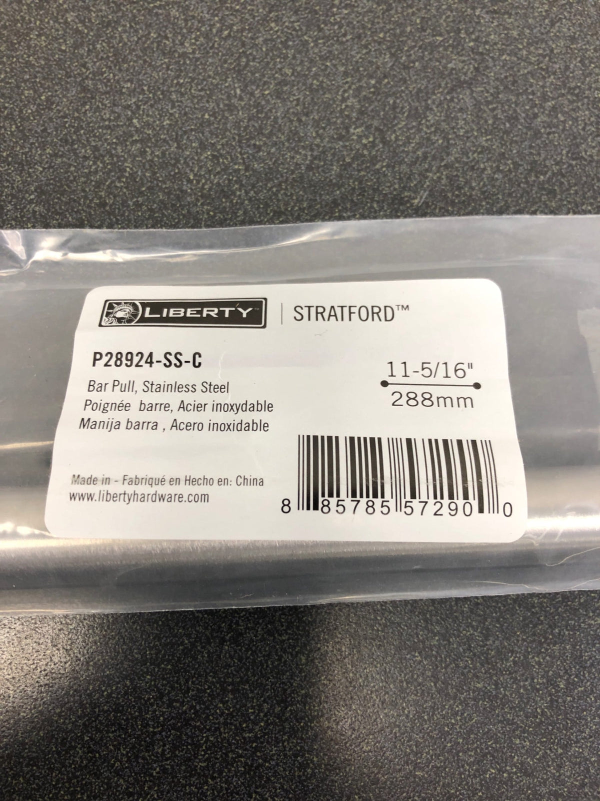 Liberty Hardware P28924-SS-C Stratford 11-5/16 Inch Center to Center Handle Cabinet Pull - Stainless Steel