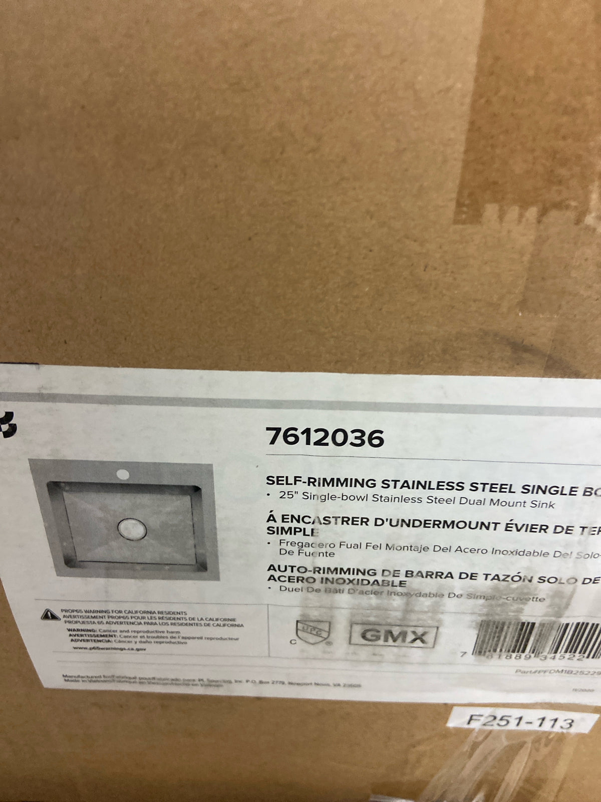 PROFLO PFDM1B252291 Sault 25" Drop In, Undermount Single Basin Stainless Steel Kitchen Sink - Stainless Steel