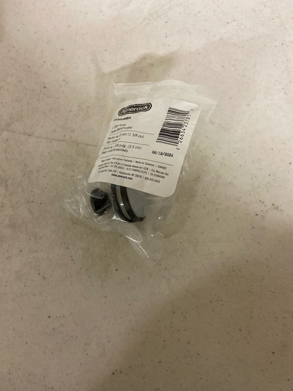 Amerock BP36608MBFA Oberon 1-3/8 Inch Mushroom Cabinet Knob - Matte Black / Frosted