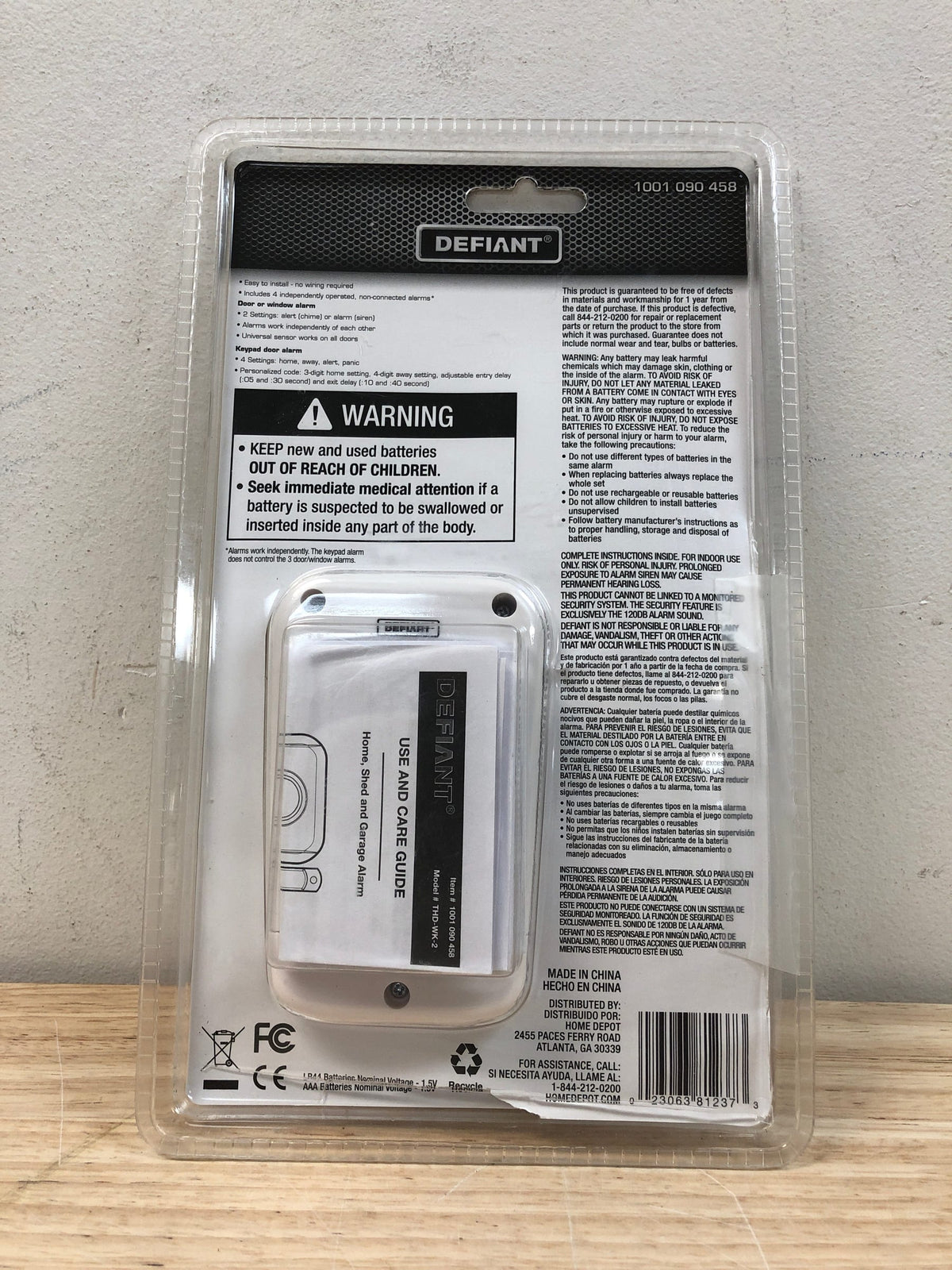 Defiant THD-WK-2 Wireless Home Security Door/Window Alarm Kit