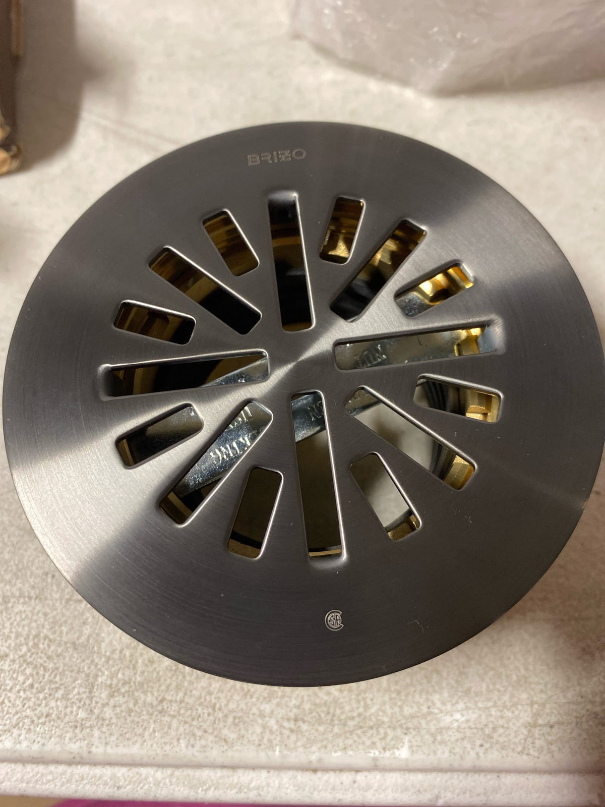 Brizo BT051414-SL 4" Prefab Round Shower Drain - Luxe Steel