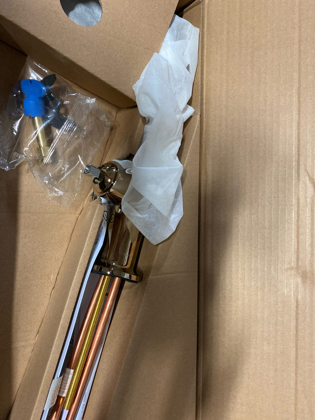 Brizo 61065LF-PGLHP Odin 1.8 GPM Single Hole Bar Faucet with Square Spout - Less Handle - Polished Gold
