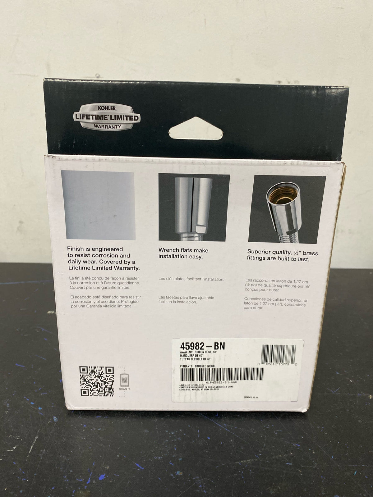Kohler K-45982-BN Awaken 60" Ribbon Hand Shower Hose - Vibrant Brushed Nickel