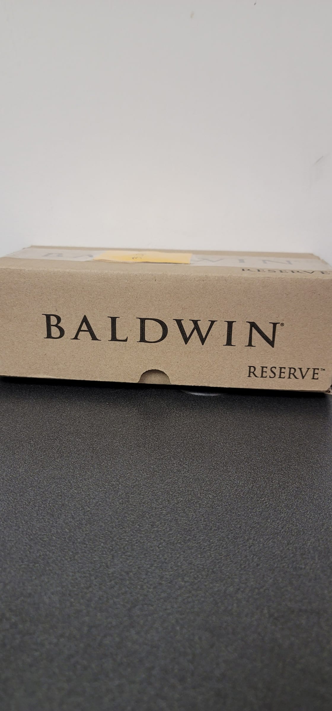 Baldwin Square Single Cylinder Keyed Entry Door Lever Set with Contemporary Square Rose