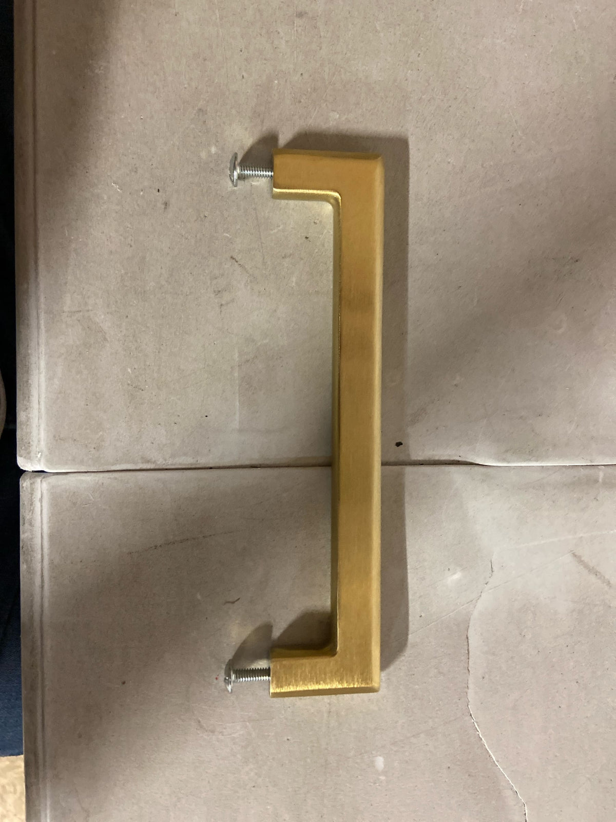 Baldwin 4413044BIN Bevel 6 Inch Center to Center Handle Cabinet Pull from the Estate Collection - Satin Brass