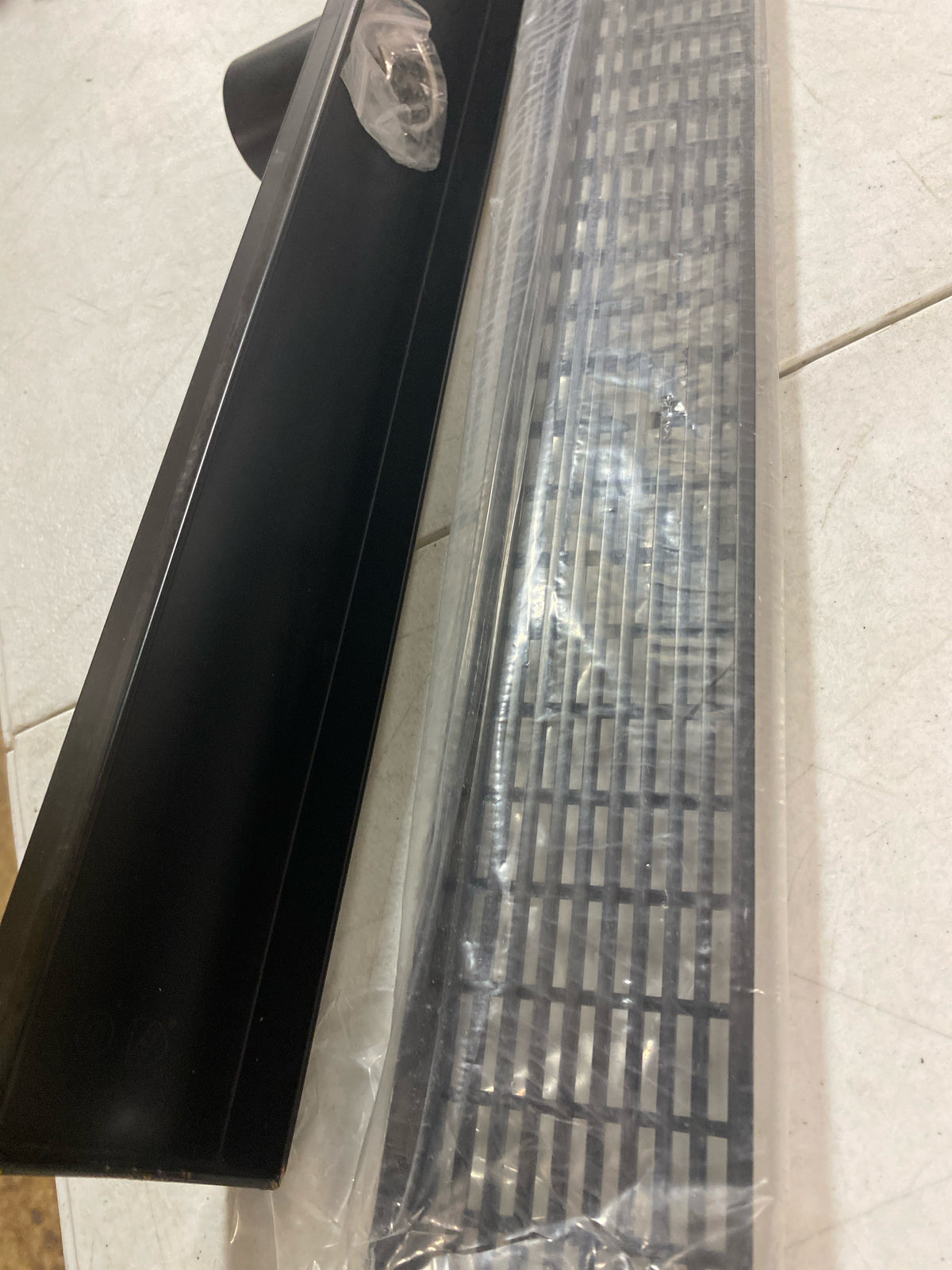 Signature Hardware SH43928078MB 28" Patterned Linear Shower Drain - Matte Black