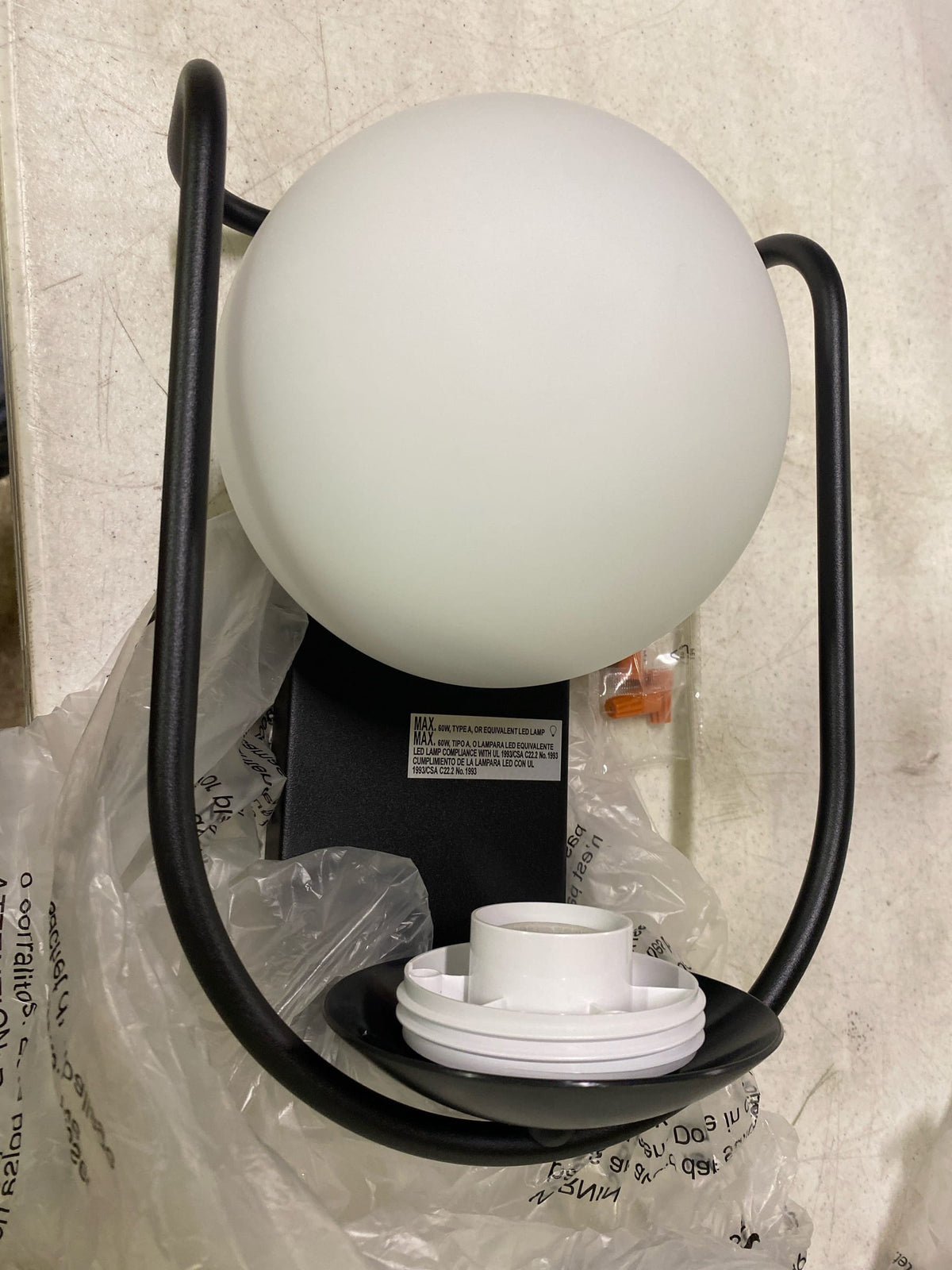 Lutec 5106801012 1-Light Black Outdoor Smart WiFi Wall Mount Lantern Sconce with A19 Smart Light Bulb Included