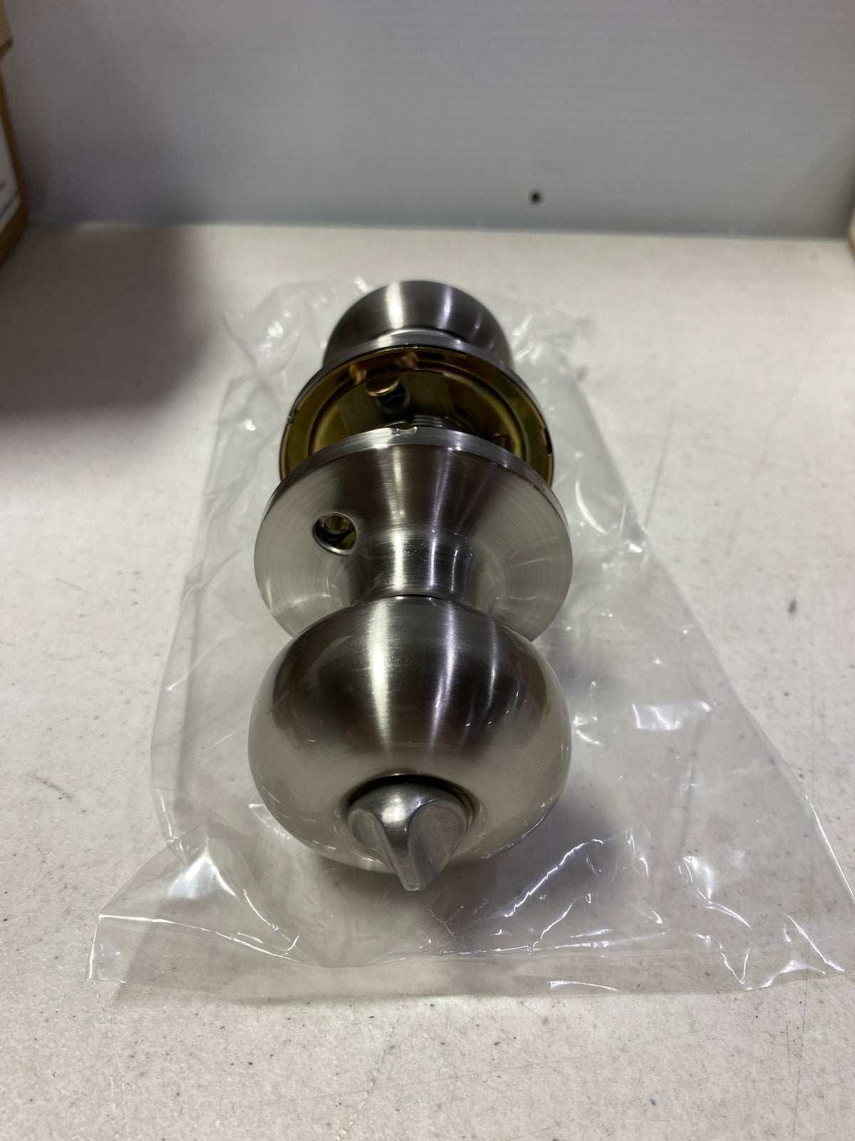 Miseno MLK2030SN Porter Flat Ball Single Cylinder Keyed Entry Door Knob Set with Deadbolt - Satin Nickel