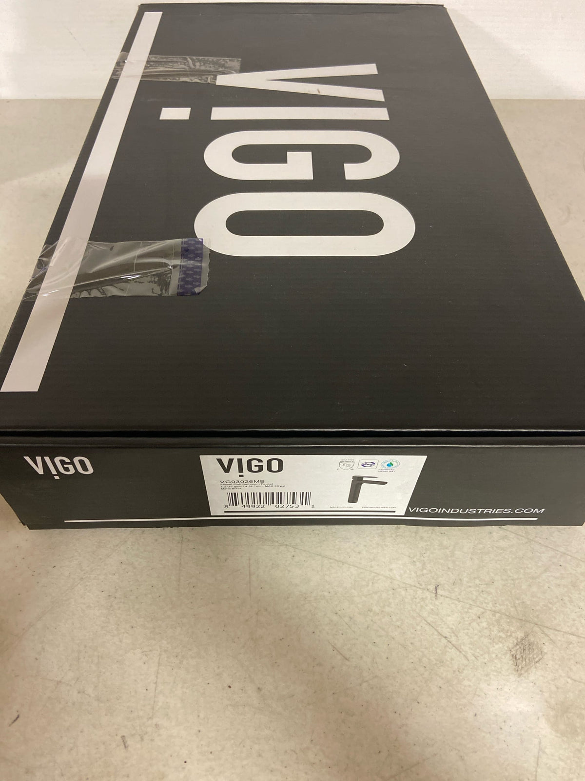 Vigo VG03026MB Amada 1.2 GPM 11" H Single Handle Single Hole Vessel Bathroom Faucet - Matte Black
