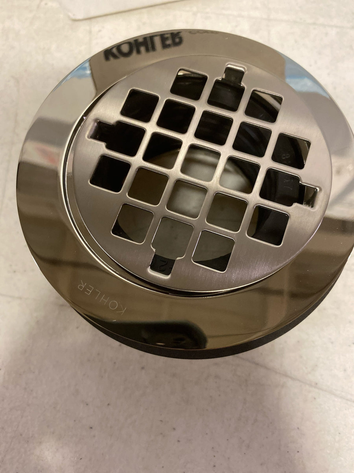 Kohler K-9132-SN 4-3/8" Round Shower Drain - Polished Nickel