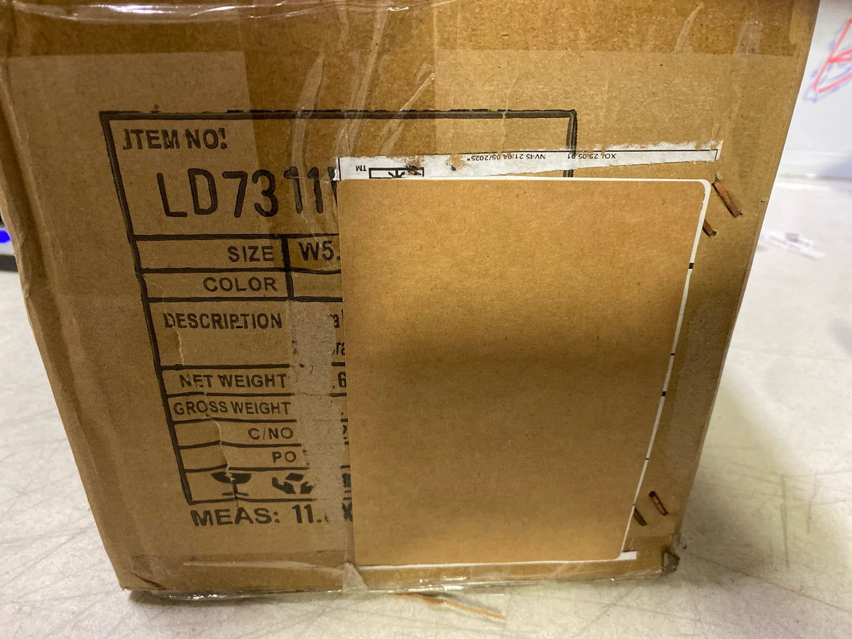 Elegant Lighting LD7311W6BRA Juelz 7" Tall Bathroom Sconce - Brass / Clear