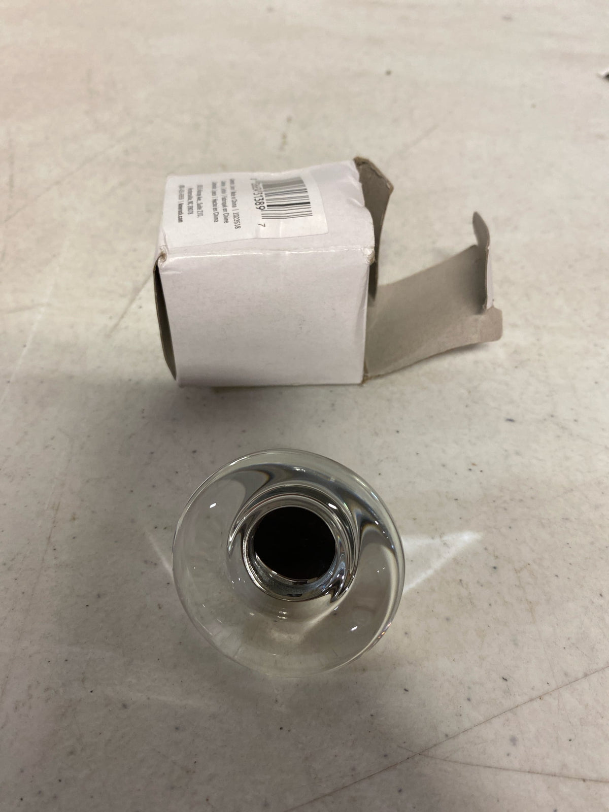 Amerock | Cabinet Knob | Clear/Polished Chrome | 1-3/4 inch (44 mm) Diameter | Glacio | 1 Pack | Drawer Knob | Cabinet Hardware