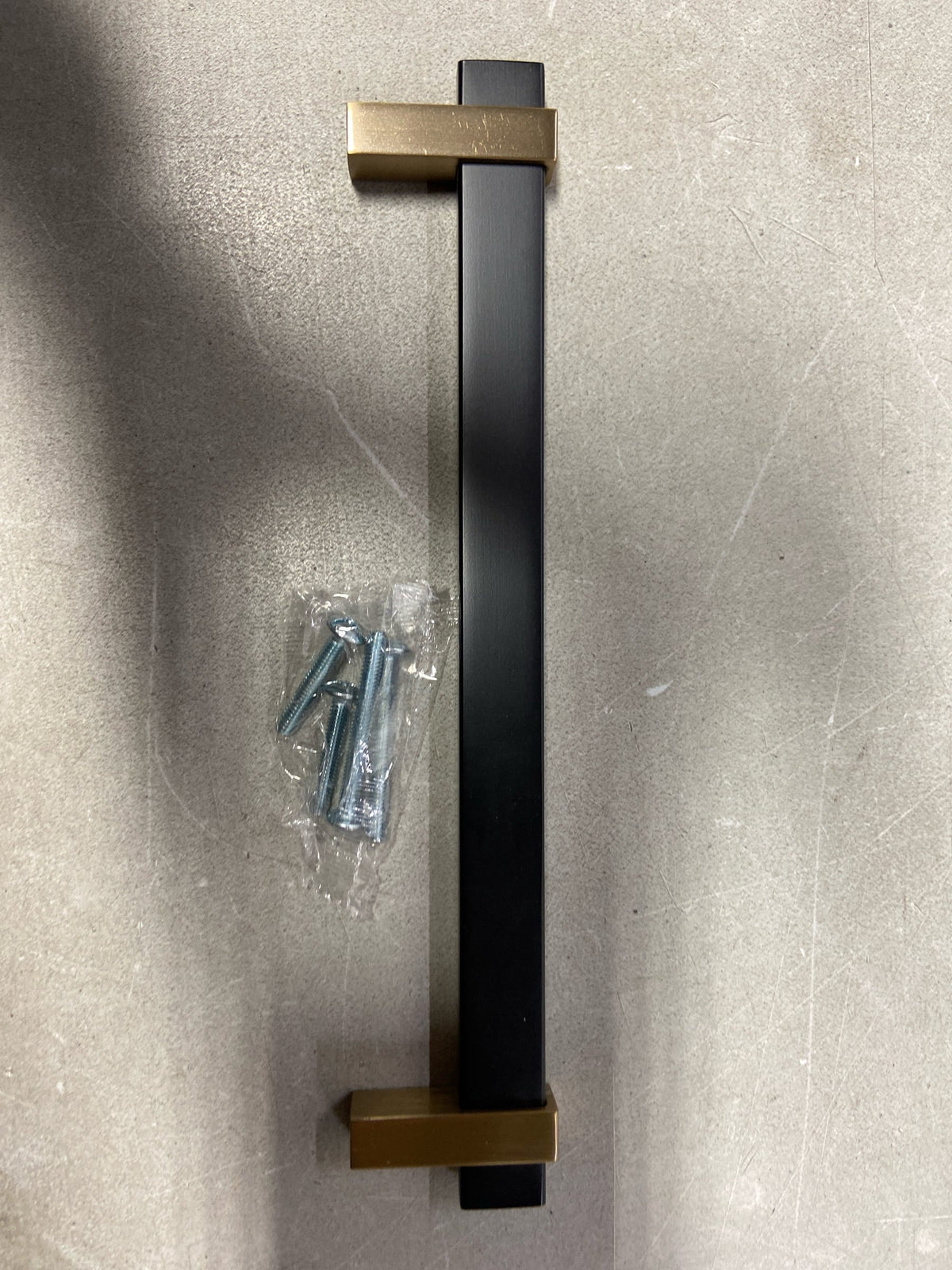 Amerock BP36725MBCZ Mulino 7-9/16 in. (192mm) Center-to-Center Modern Matte Black/Champagne Bronze Bar Cabinet Pull