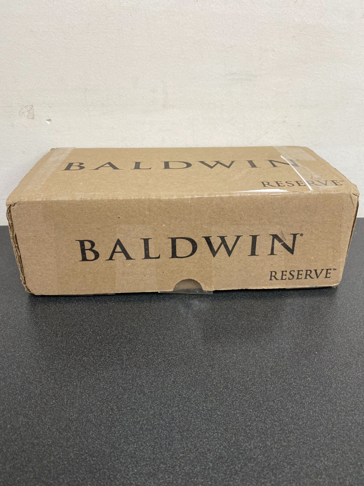 Baldwin FDROUTSR190 Round Non-Turning Two-Sided Dummy Door Knob Set with Square Rose - Satin Black