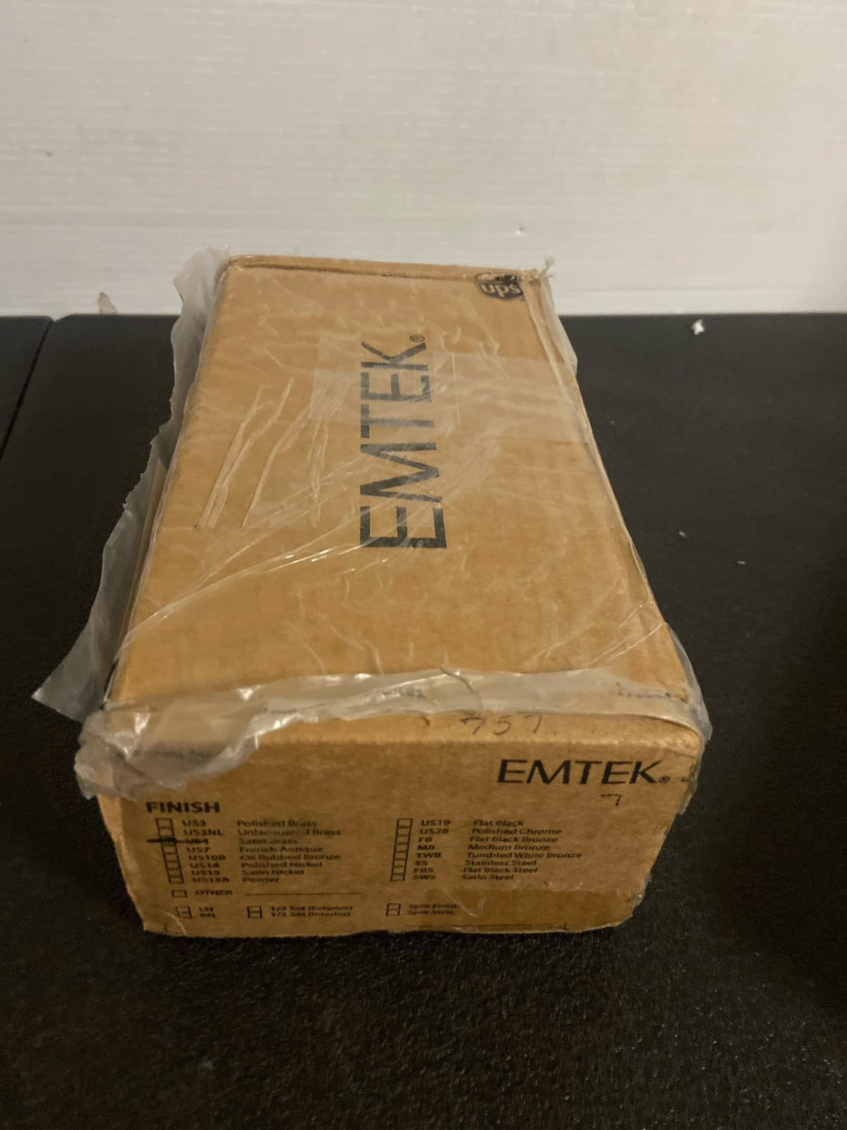 Emtek 8469US4 Square Brass Modern Single Cylinder Keyed Entry Deadbolt - Satin Brass