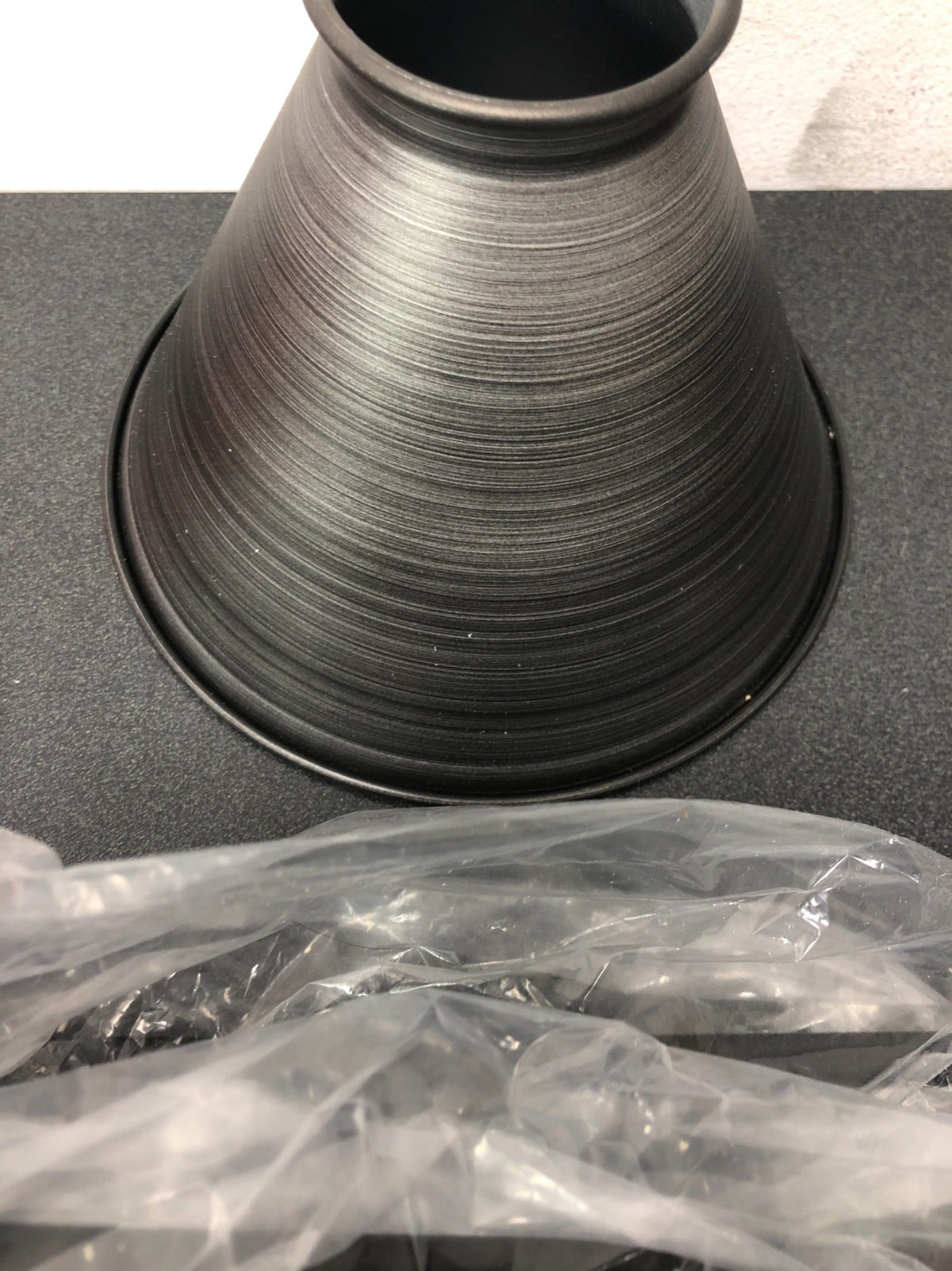 Lnc A03466 1-Light Black and Gray Plug-In or Hardwire Modern Industrial Adjustable Swing Arms Wall Sconce with Bell Lampshade