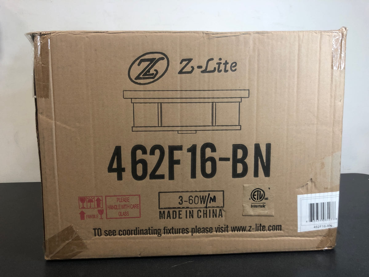 Z-Lite Savannah 3 Light 16" Wide Flush Mount Drum Ceiling Fixture with a Clear Glass Shade