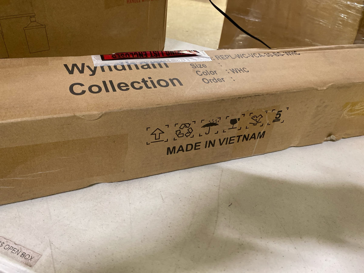 Wyndham Collection WCFVCA130BS 30" L x 3" H Marble Backsplash - White Cultured Marble