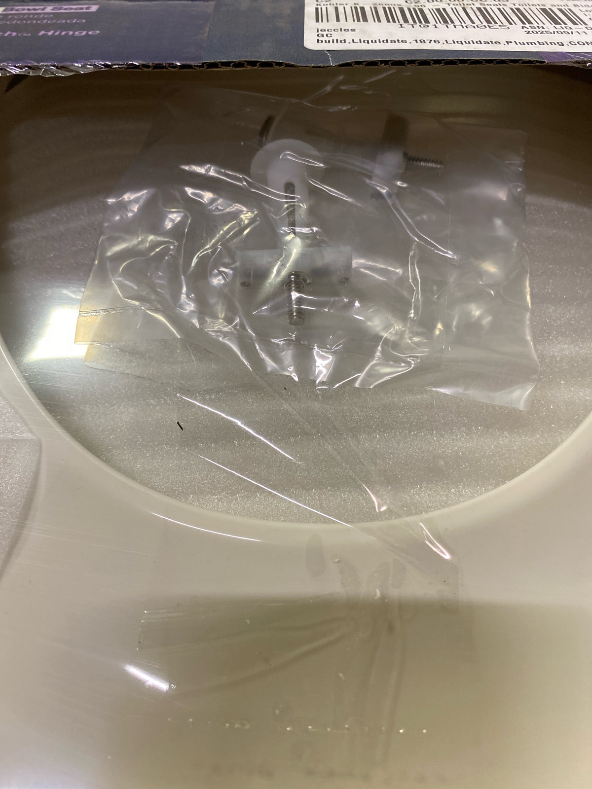 Kohler 26802-96 Impro Round Ready Latch Quiet-Close Toilet Seat in Biscuit