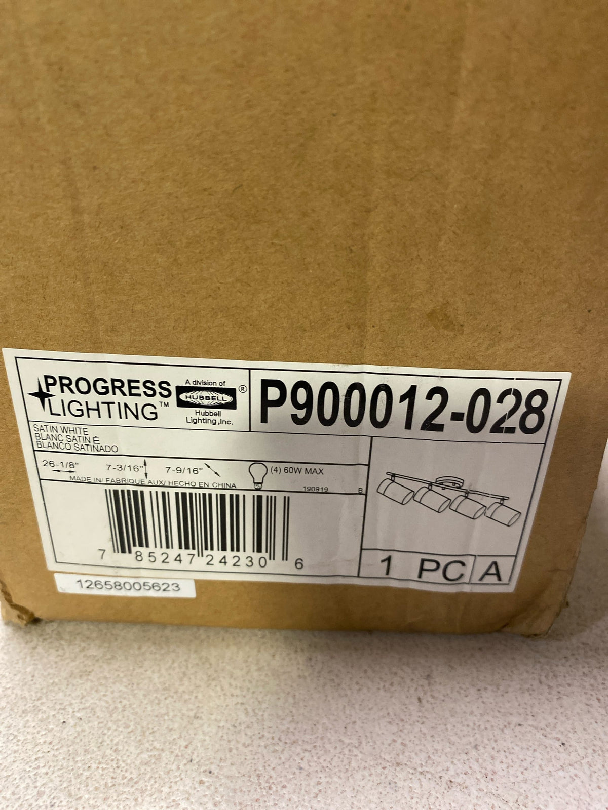 Progress Lighting P900012-028 Ridgecrest 4 Light Fixed Rail Ceiling Fixture - Satin White