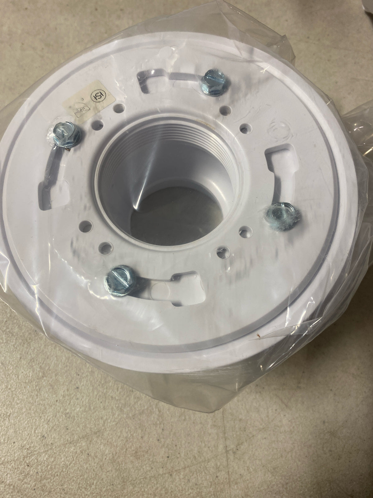 Signature Hardware SH439091 PVC Shower Drain Flange - White
