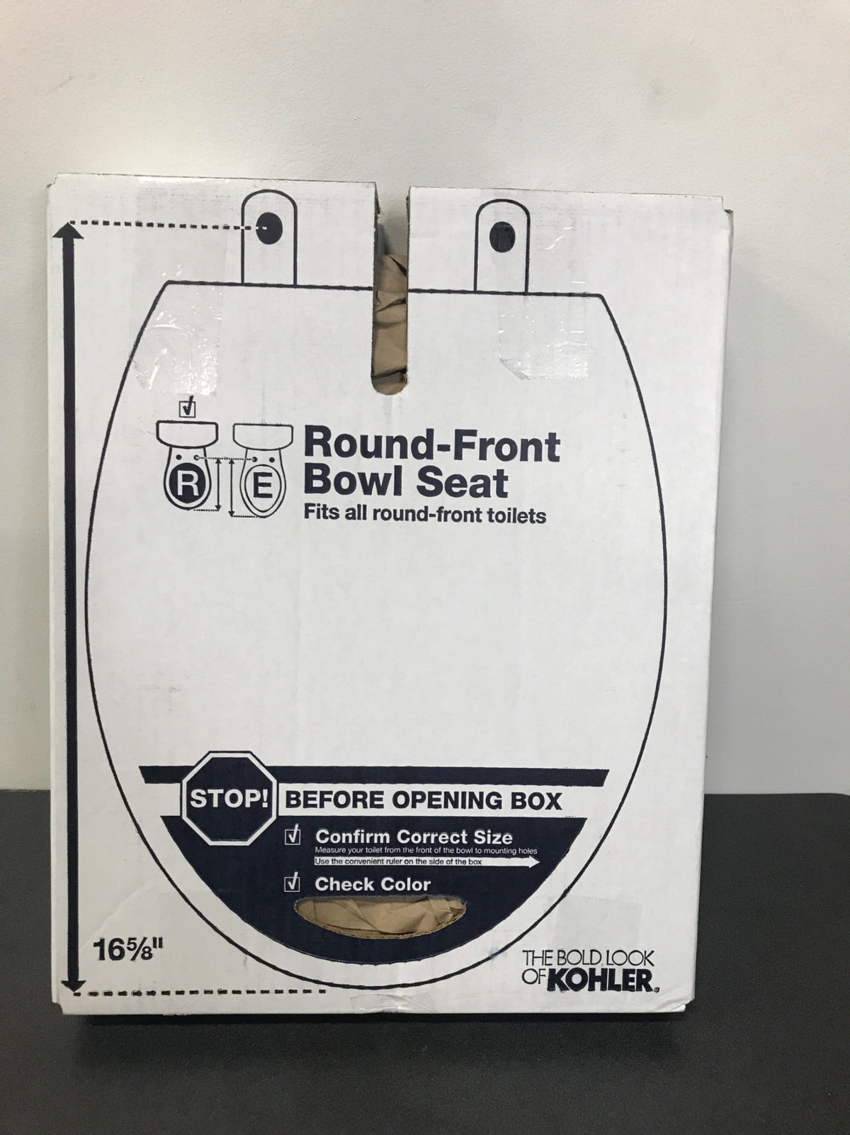 KOHLER Quiet Close Reveal Biscuit Round Toilet Seat