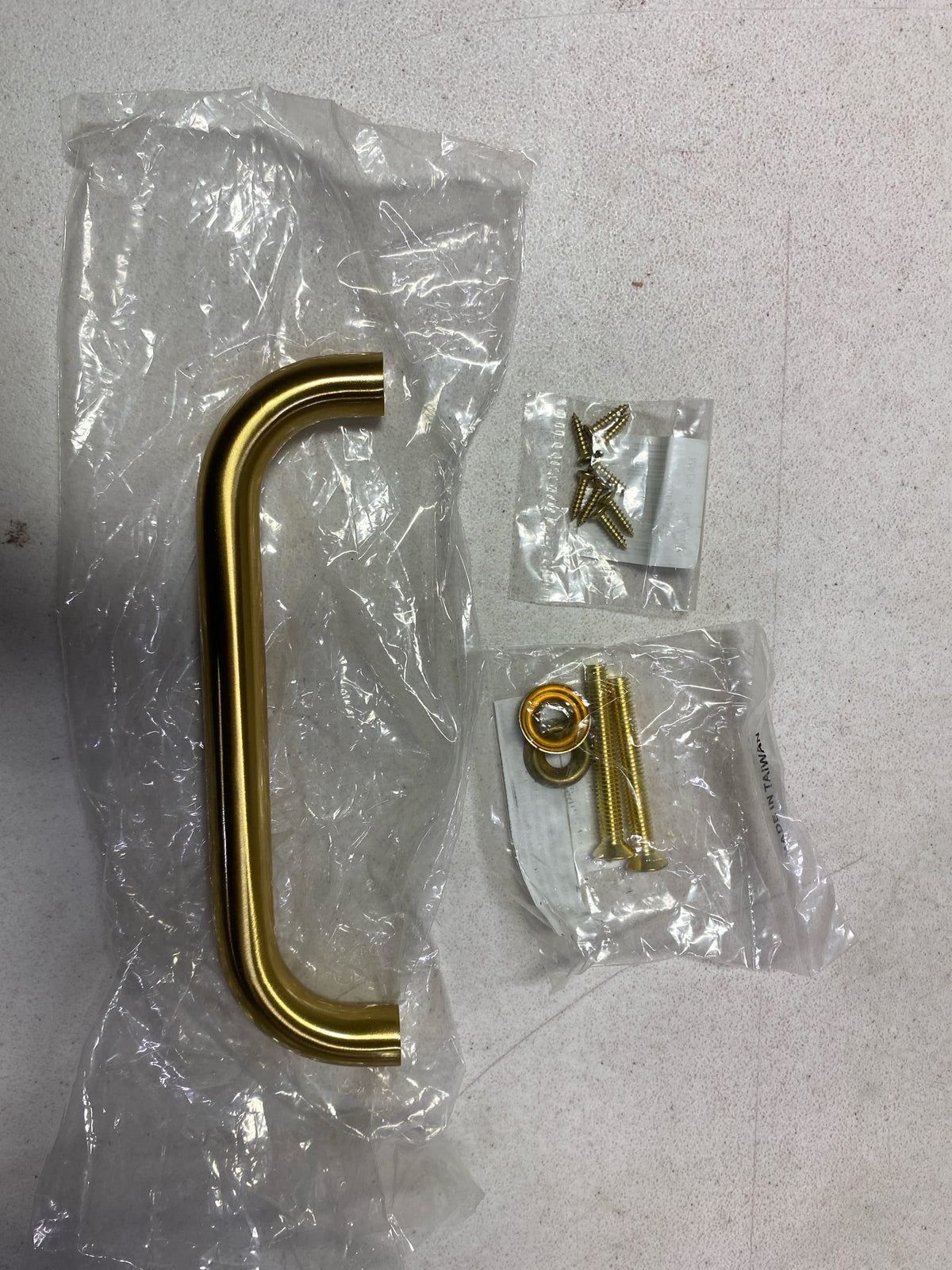 Ives 830284315 3 1/2" x 15" Brass Pull Plate with 3/4" Round Handle on 8" Center - Satin Brass