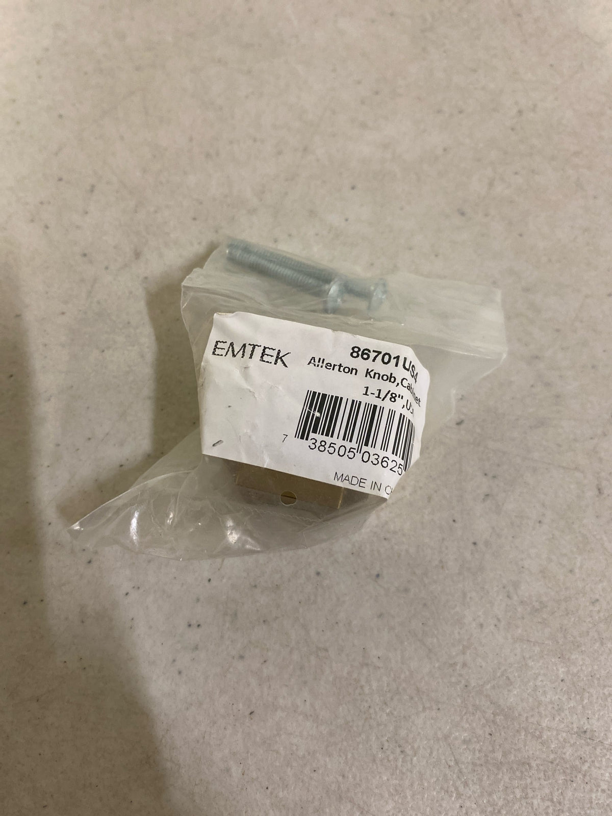 Emtek 86701US4 Emtek 86701 Allerton 1-1/8 Inch Square Cabinet Knob