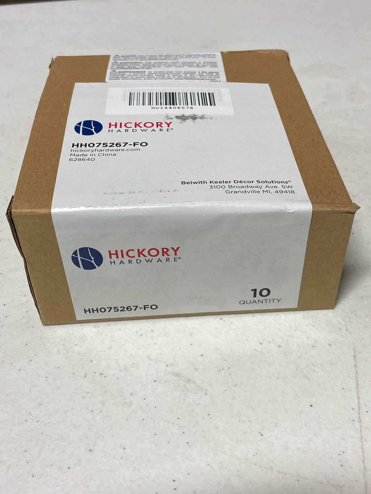 Hickory Hardware HH075267-FO-10B Streamline Pack of (10) 3-3/4" Center to Center Linear Solid Flush Mount Cabinet Pull - Flat Onyx