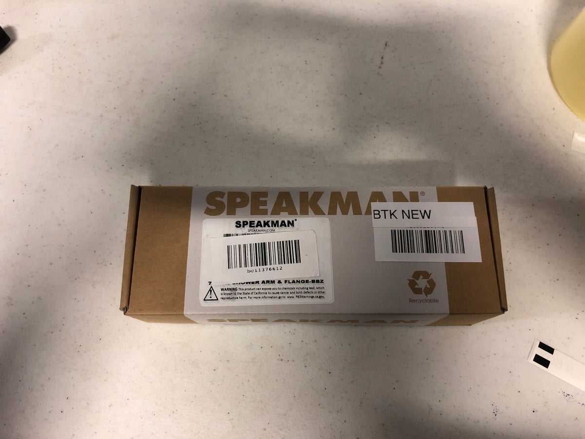 Speakman S-2500-PB Speakman 7" Shower Arm and Flange - Polished Brass