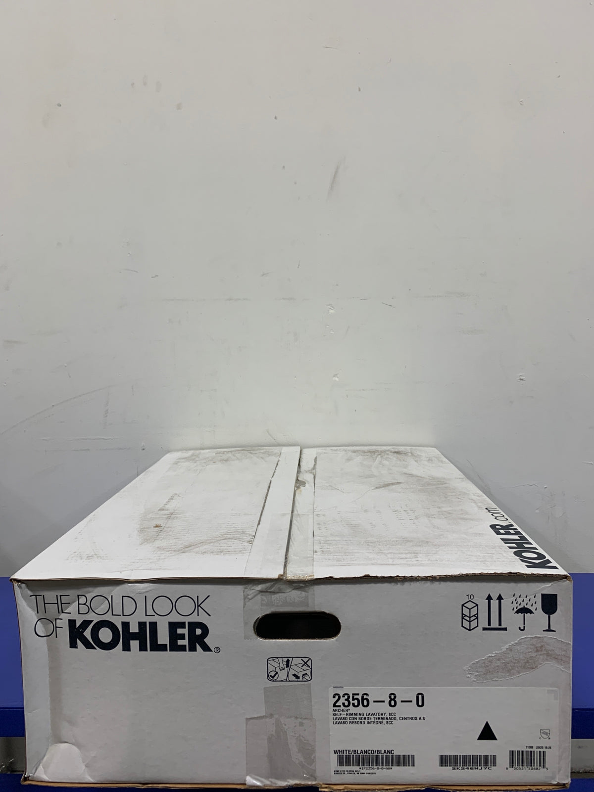 Kohler K-2356-8-0 Archer 22-5/8" Drop In Bathroom Sink with 3 Holes Drilled and Overflow - White