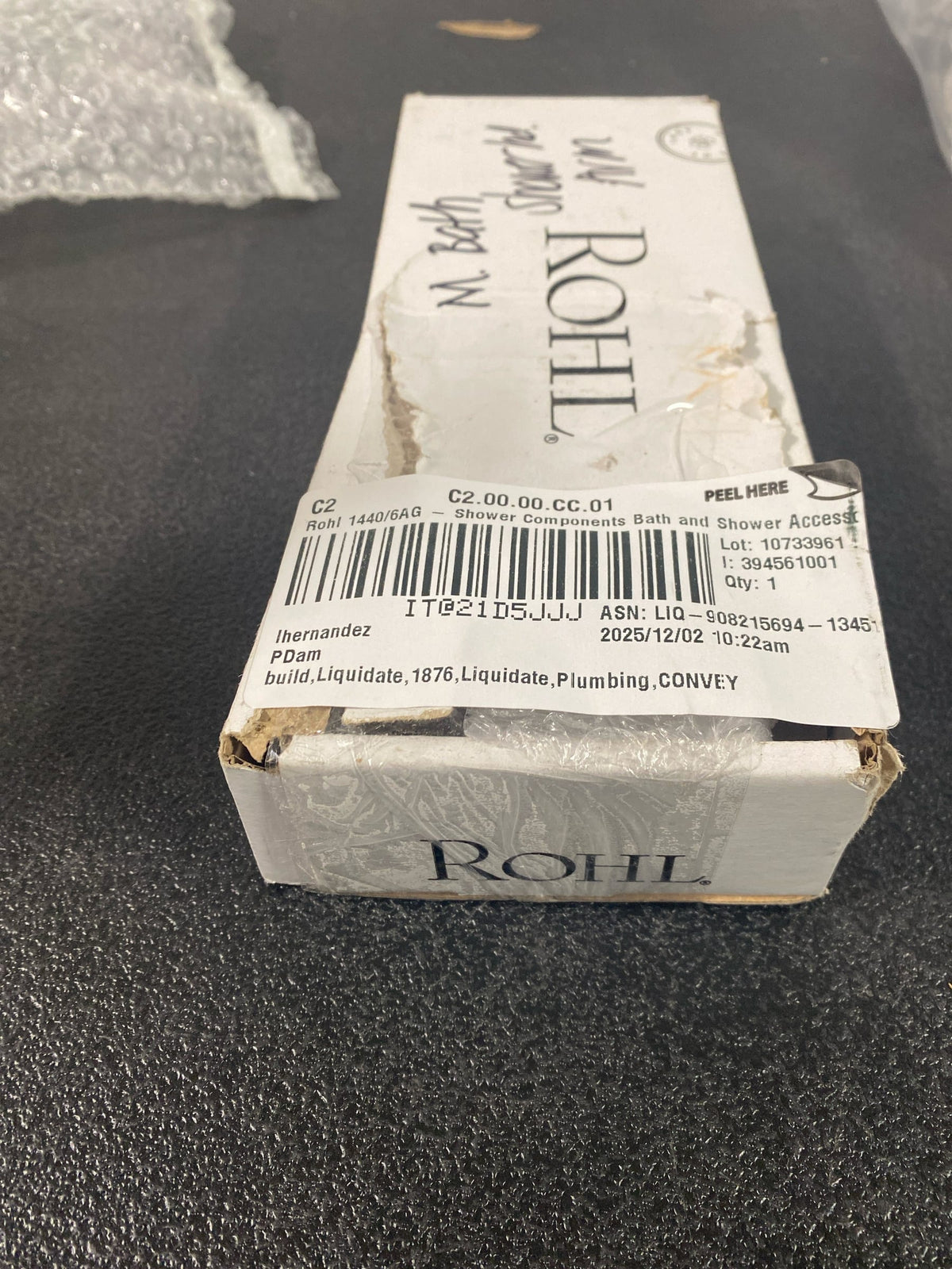 Rohl 1440/6AG Shower 6-13/16" Wall Mounted Shower Arm and Flange - Antique Gold