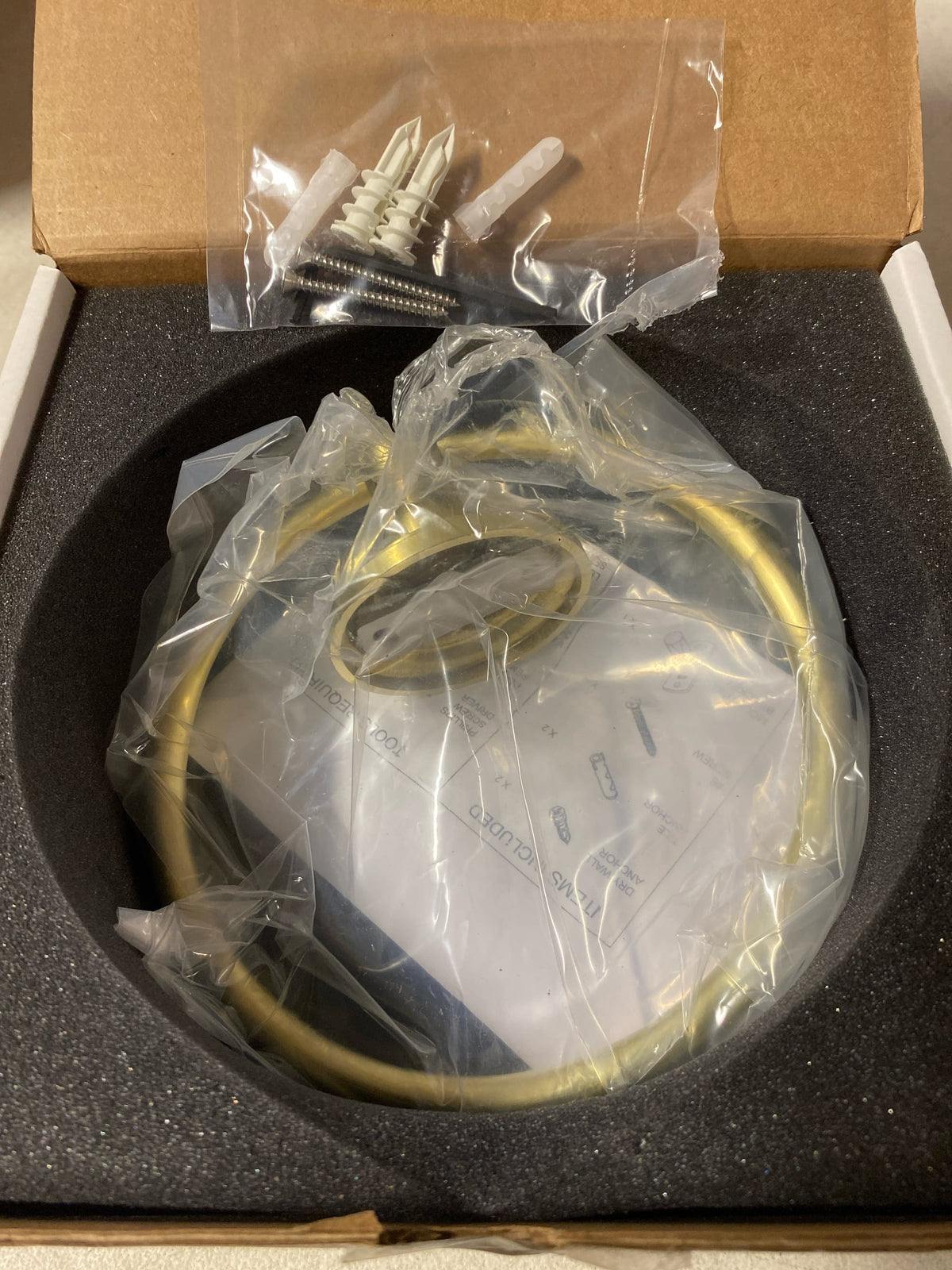 Newport Brass 890-1410-04 Astor 2-7/16" Wall Mounted Towel Ring With Installation Hardware Included - Satin Brass (PVD)
