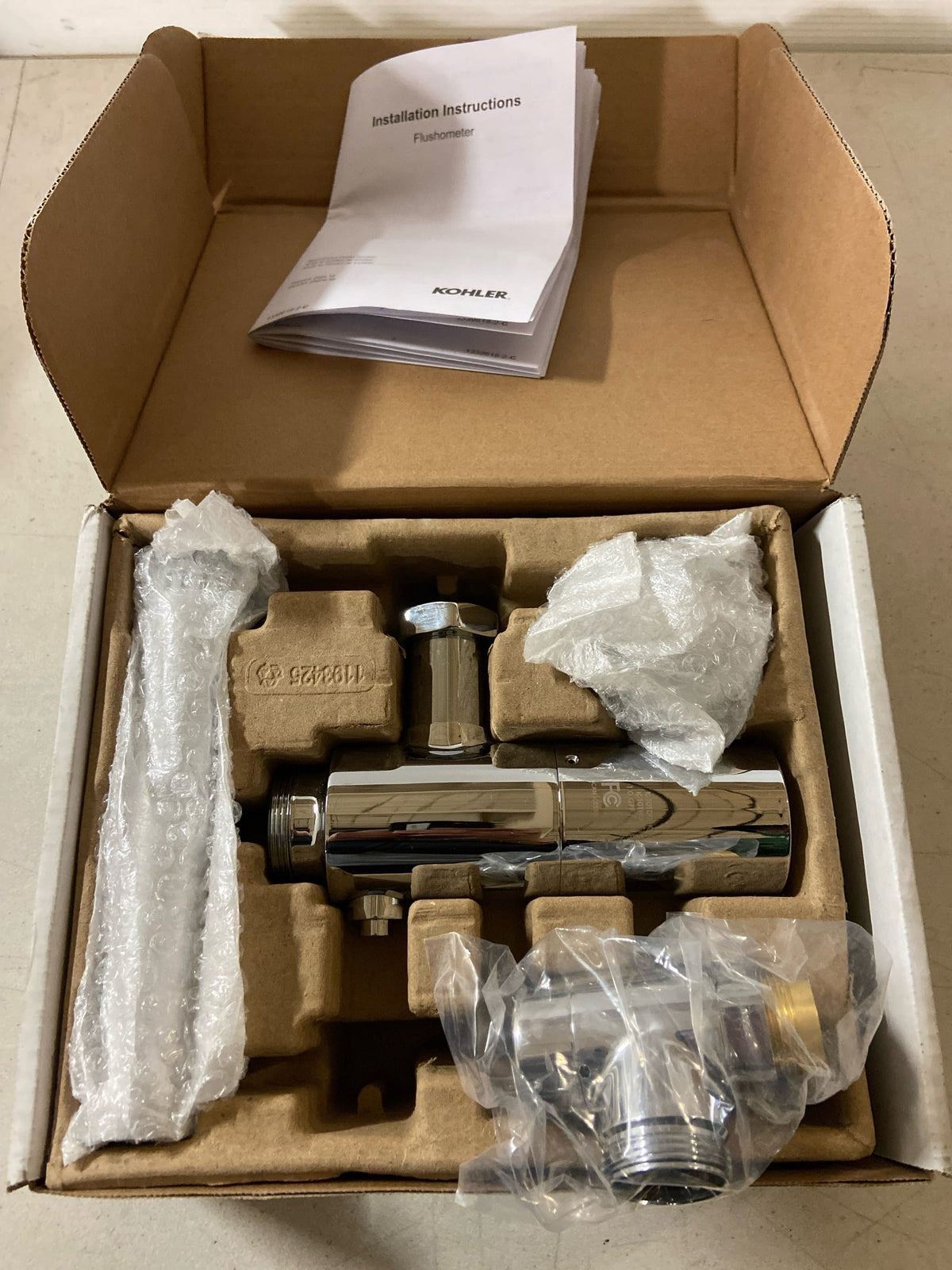 Kohler K-10TD00K10-CP Mach Tripoint 1.0 GPF Touchless Toilet Flushometer DC-Powered - Polished Chrome