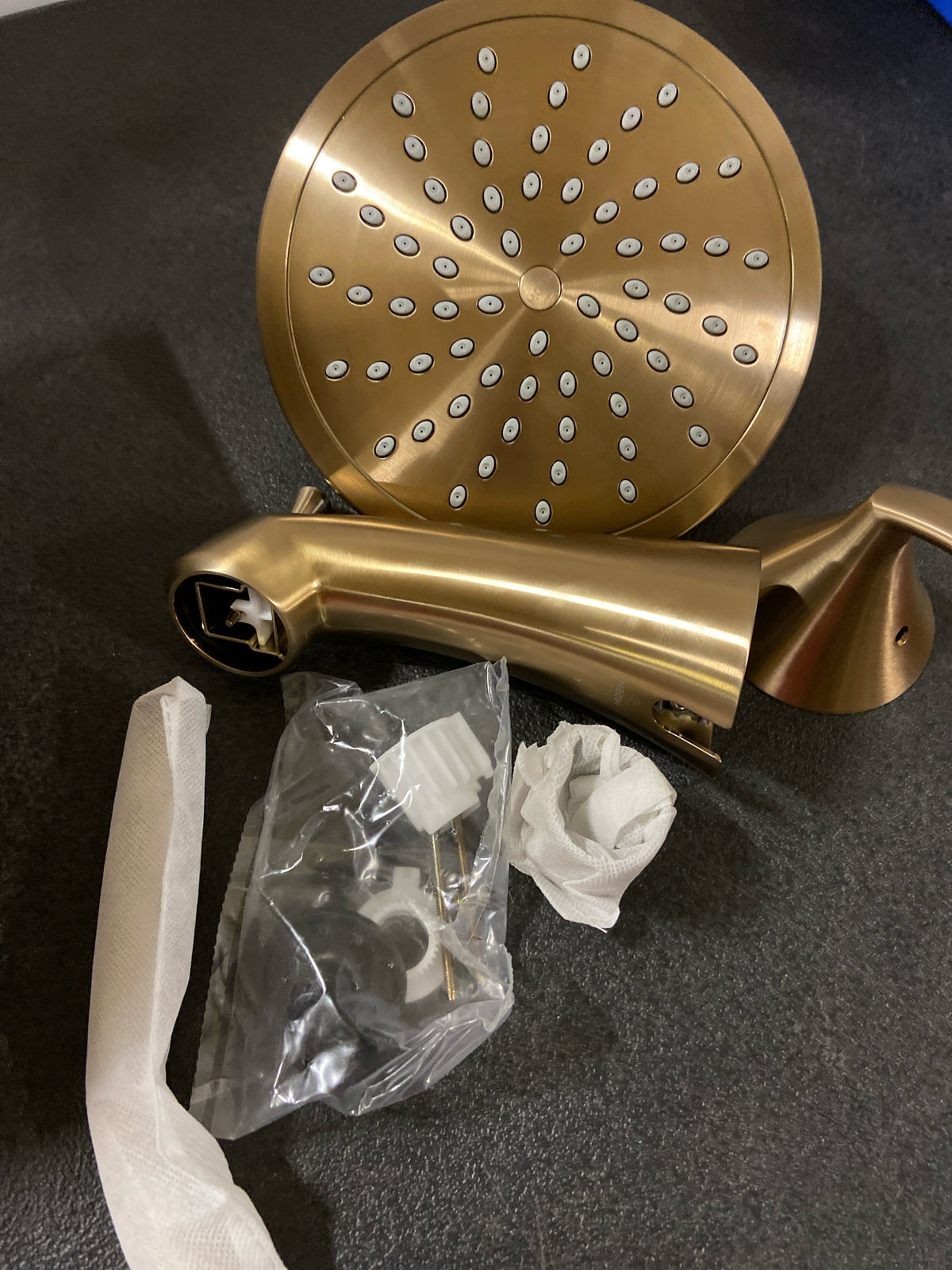 Moen T2843EPBZG Glyde Tub and Shower Trim Package with 1.75 GPM Single Function Shower Head - Bronzed Gold