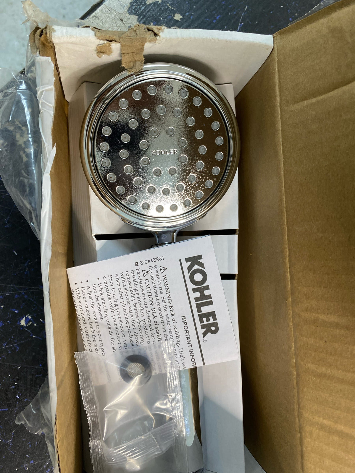 Kohler K-72776-G-CP Artifacts 1.75 GPM Single Function Hand Shower with MasterClean Sprayface - Polished Chrome