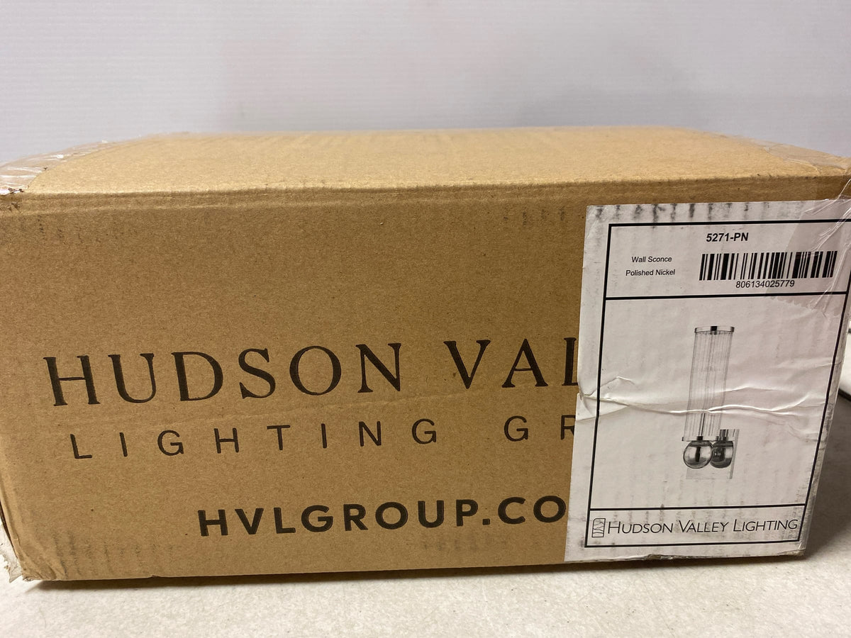 Hudson Valley Lighting 5271-PN Malone 14" Tall Bathroom Sconce - Polished Nickel